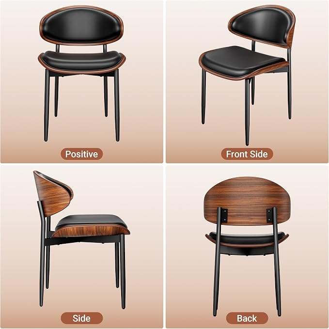YaFiti Dining Chairs Set of 4, Dining Room and Kitchen Chairs, Mid Century - Image 7