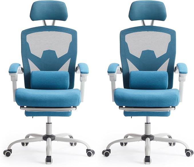 Sweetcrispy Office Computer Desk Chair Set of 2, Ergonomic High-Back Mesh by Sweetcrispy