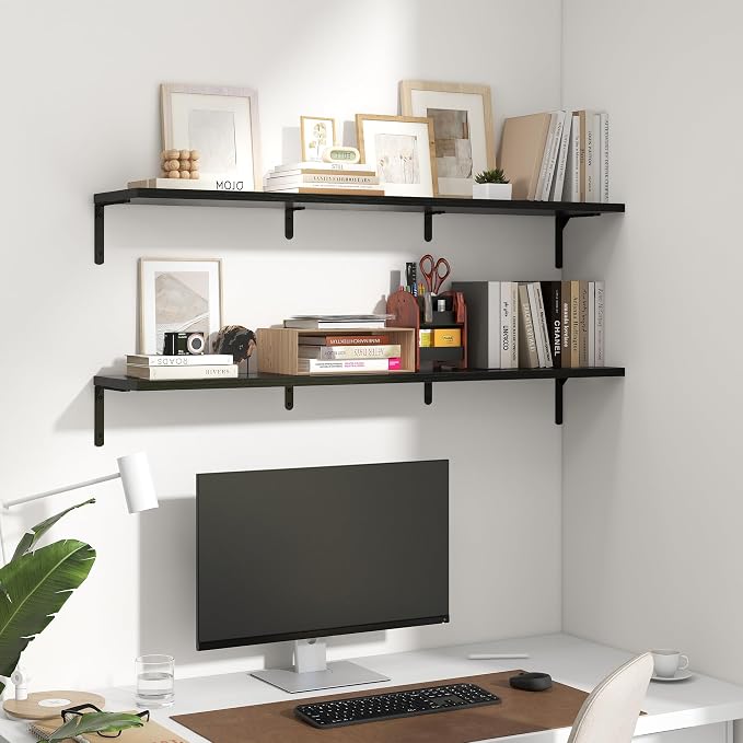 Fun Memories Deep Floating Shelves, 48W x 8D Floating Shelves Set of 2 - Image 6