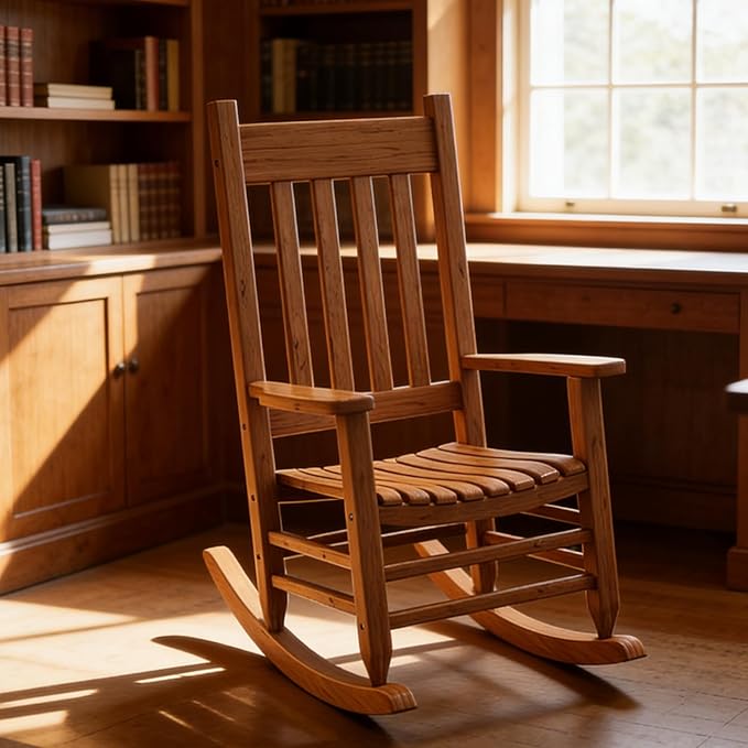 Oversized Outdoor Wooden Rocking Chair - Image 4