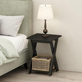 Furinno TIDUR Night Stand, Open Shelf Design X-Legs Nightstand, Criss-Crossed by Furinno-FitsYourSpaceFitsYourBudget
