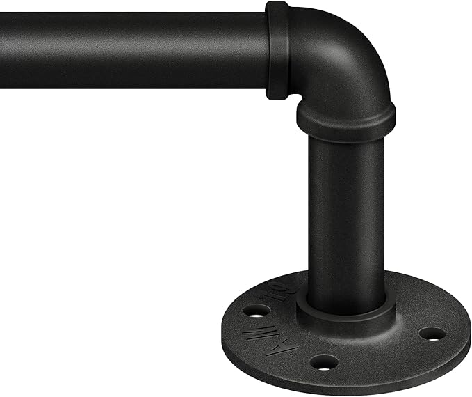 Zeerobee Curtain Rods for Windows 72 to 144, 1 Inch Industrial Wrap Around by zeerobee
