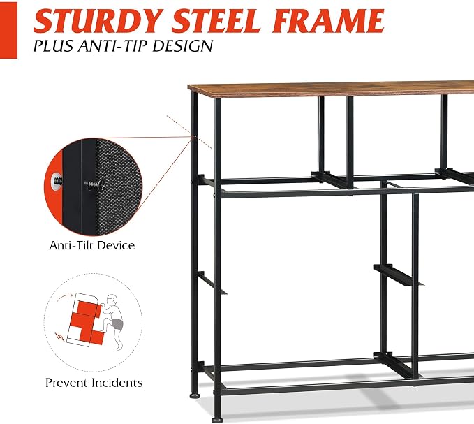 WLIVE 7 Drawer Dresser TV Stand, Entertainment Center, Media Console Table - Image 8