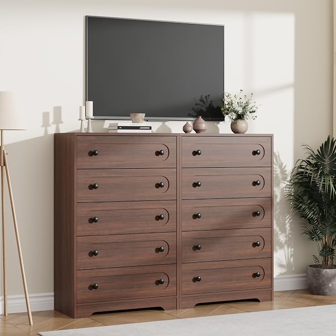Garvee 5 Drawer Dresser for Bedroom, Wooden Mid Century Modern Chest of Drawers - Image 6