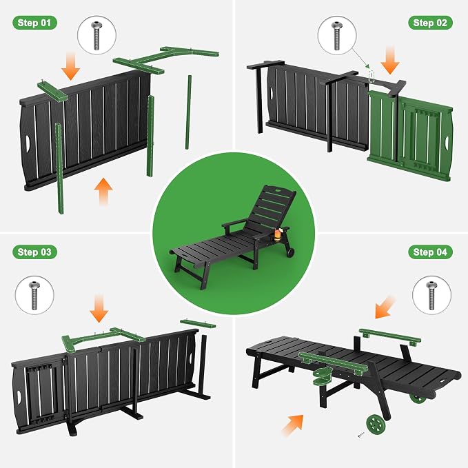 Outdoor Lounge Chair Set of 4 - Image 6