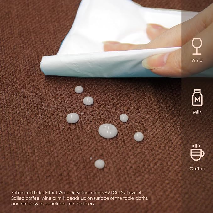 BALCONY & FALCON Round Tablecloth Washable Wrinkle Resistant and Water Proof - Image 3