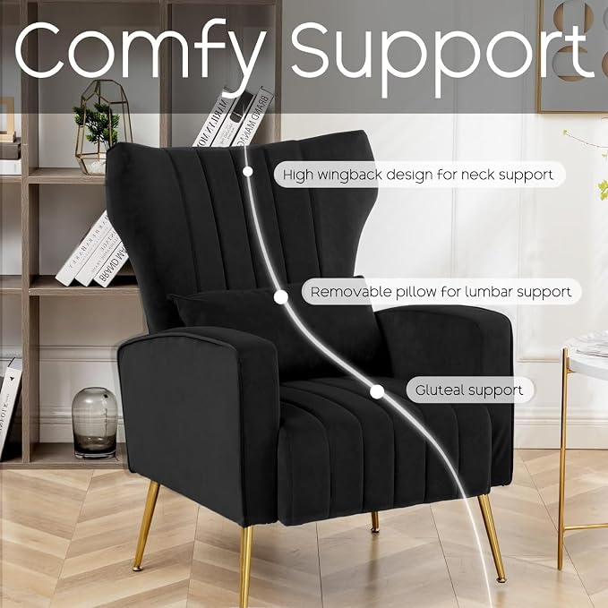 Accent Chair, Wingback Armchair - Image 3