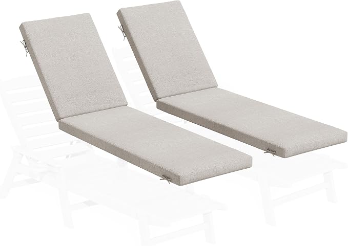 SERWALL Outdoor Chaise Lounge Cushions Set of 2 by SERWALL