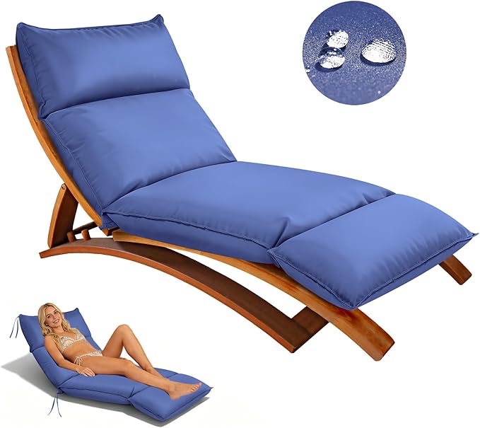 Outdoor Chaise Lounge Chair Cushion, Waterproof Non-Slip Patio Chaise Lounge by Bootuuisadedicatedservice