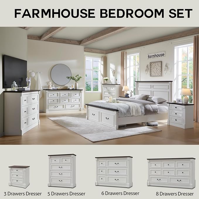 Aitjunz Farmhouse Queen Size Bed Frame - Image 6