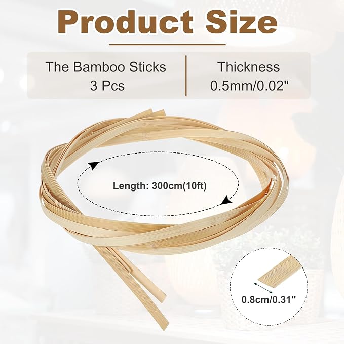 MECCANIXITY 3 Rolls Bamboo Strips - Image 2