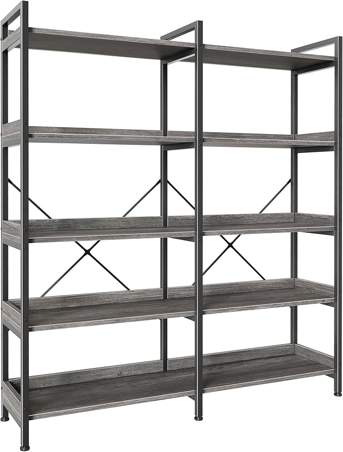 Huuger 5 Tier Bookshelf, Display Bookshelf by Huuger