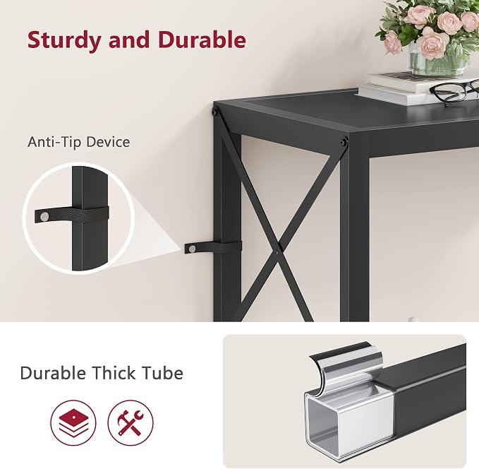 Tajsoon Small Entryway Table, 2-Tier Narrow Consle Table - Image 6