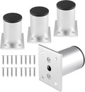 Set of 4 Furniture Legs 2.36 Inch, Adjustable Aluminum Alloy Cabinet Legs by Kyuionty
