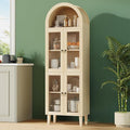 71" Tall Arched Cabinet with Acrylic Door, Modern Curio Arched Bookcase with by WelcometoIABIFO