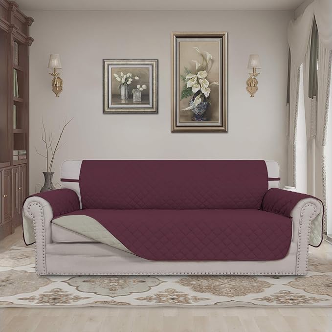 Easy-Going 4 Seater Sofa Slipcover Reversible Sofa Cover Water Resistant Couch - Image 2