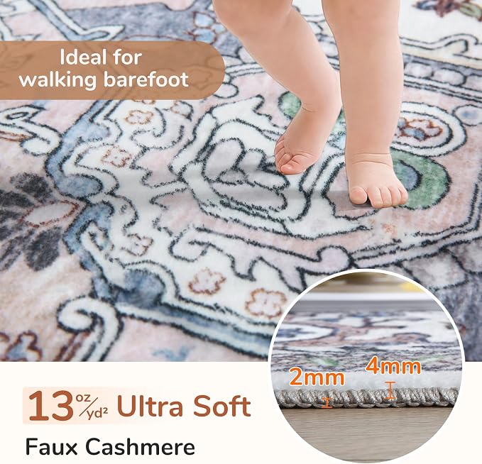 OPPODREAM Soft Throw Rugs 2x3, Small Washable Entryway Rugs 2 x 3 - Image 2