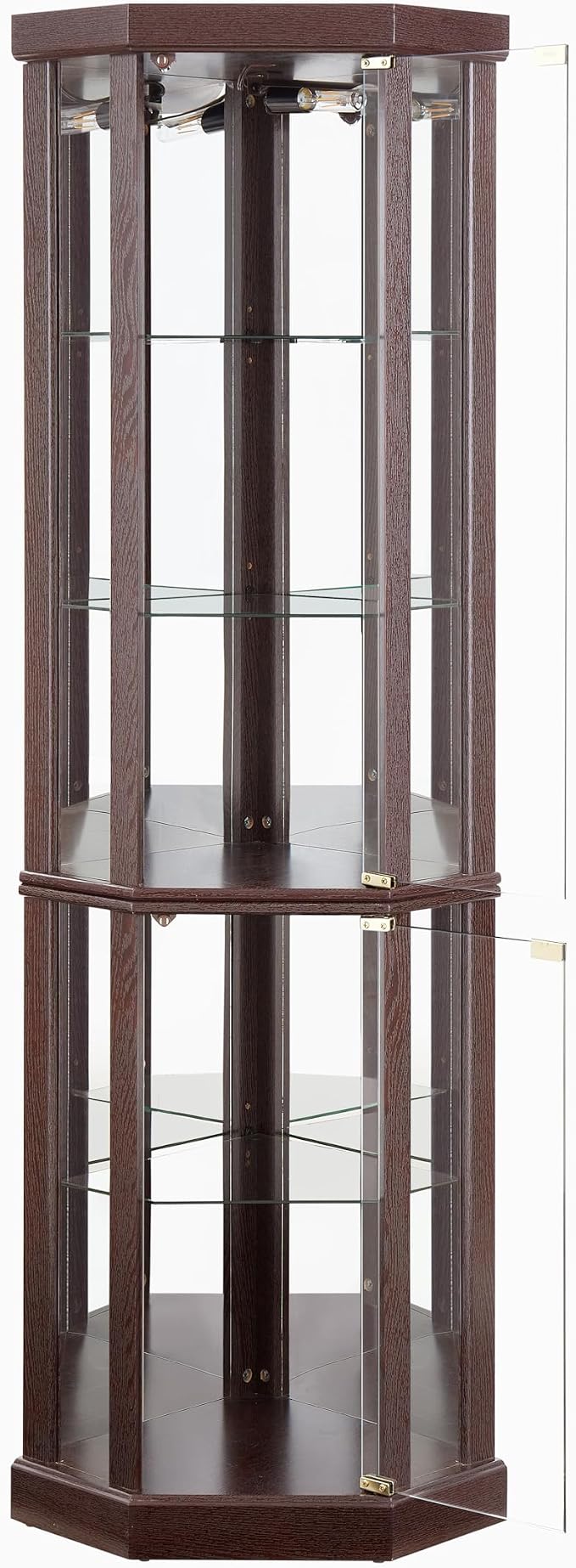 Corner Curio Cabinet, 150lbs Heavy Duty Glass Display Cabinet - Image 8