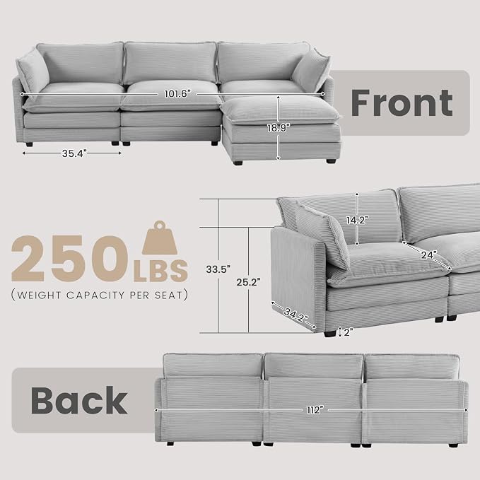 ROWHY Oversized Modular Sectional Sofa - Image 2