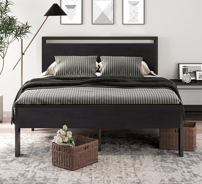 SHA CERLIN 14 Inch Full Size Metal Platform Bed Frame - Image 3