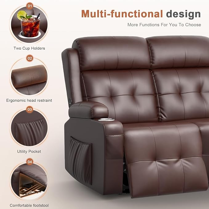 RV Loveseat Recliner Sofa, Wall Hugger Recliners - Image 8