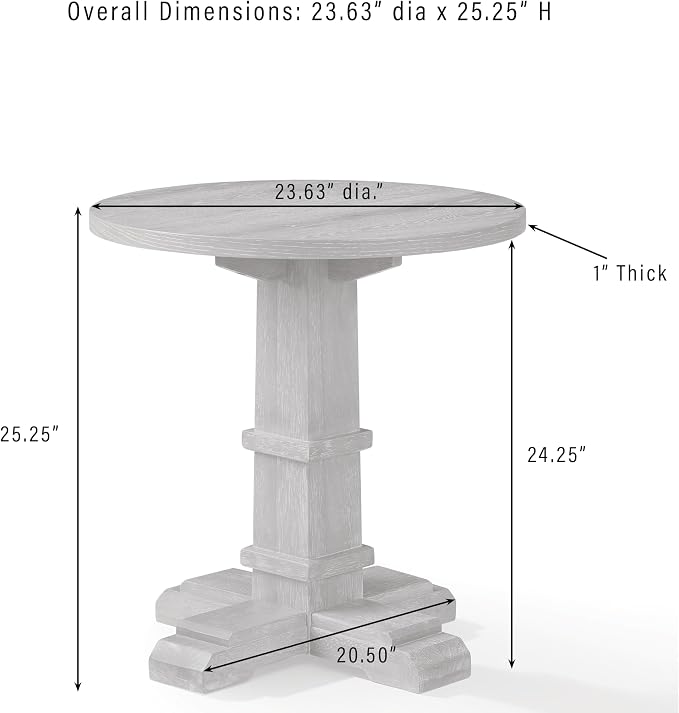 Crosley Furniture Joanna Modern Farmhouse Side Table, End Tables, Living Room - Image 3