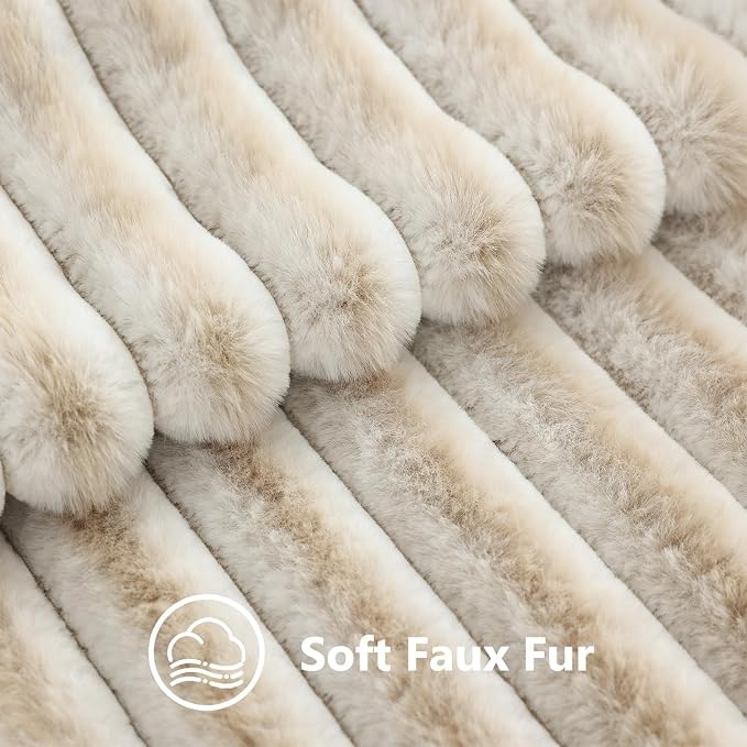 decorUhome Summer Cozy Faux Fur Throw Pillow Covers 16x16 Set of 2 Decorative - Image 3