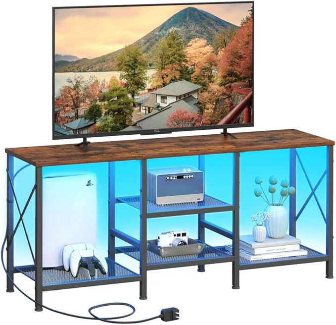 JARHETUN TV Stand with LED Lights by JARHETUN