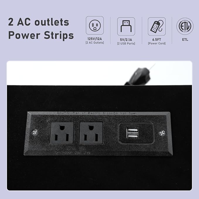 71in Large LED TV Stands W/Power Outlet - Image 6