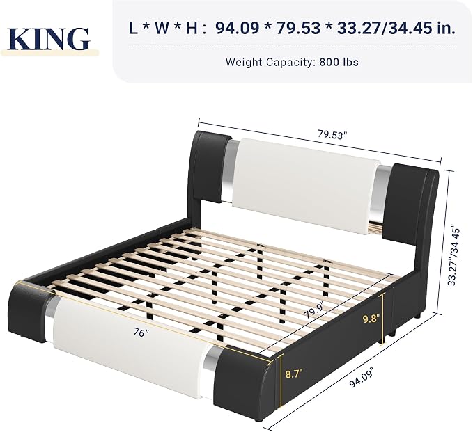 Allewie King Size Bed Frame - Image 2