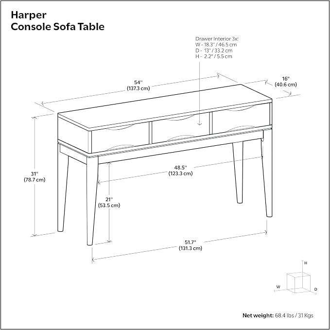 SIMPLIHOME Harper Console Table - Image 2