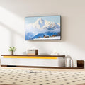 Extendable TV Stand with LED Lights, Modern TV Console with 3 Drawers, Wooden by Callales