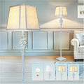Vintage Floor Lamp with Nightlight, Washed Blue Finish Farmhouse Style Design by LuxSightCollection