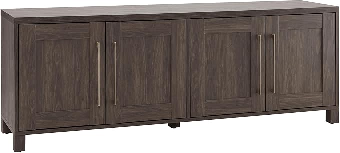 Henn&Hart Rectangular TV Stand for TV's up to 80" in Alder Brown, TV Stands for by HennHart