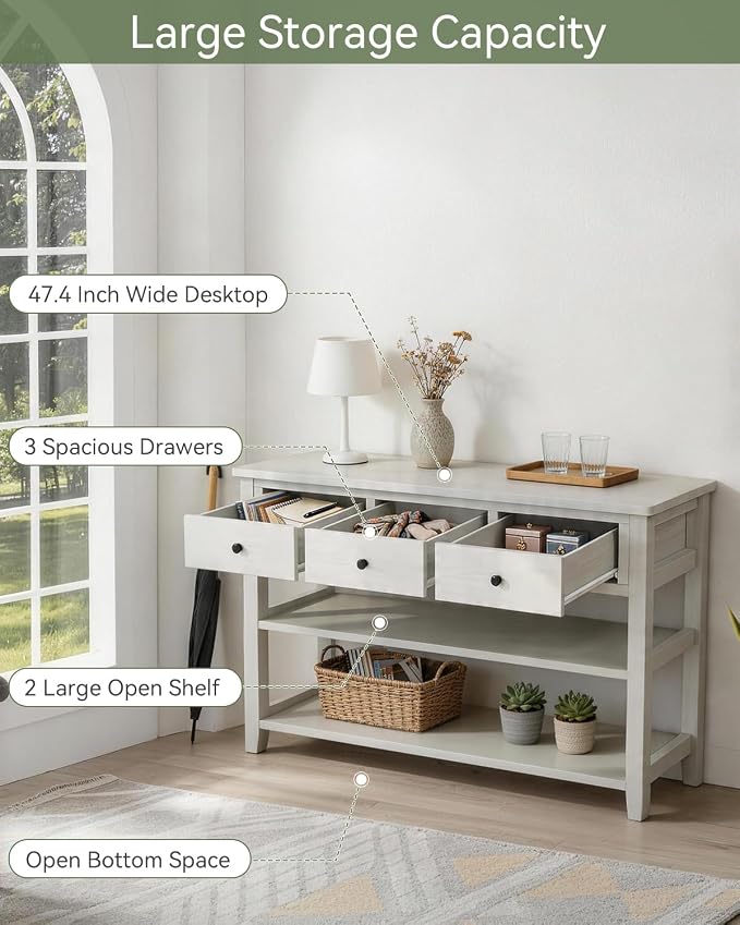 Karl home Console Table Entryway Desk, Sofa Side Table - Image 3