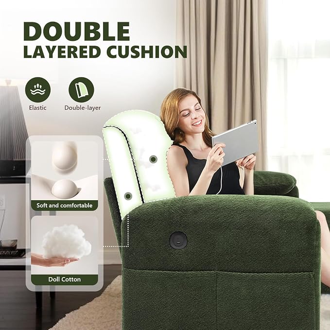 VINGLI Green Convertible Futon Sofa Bed, Sleeper Sofa - Image 8