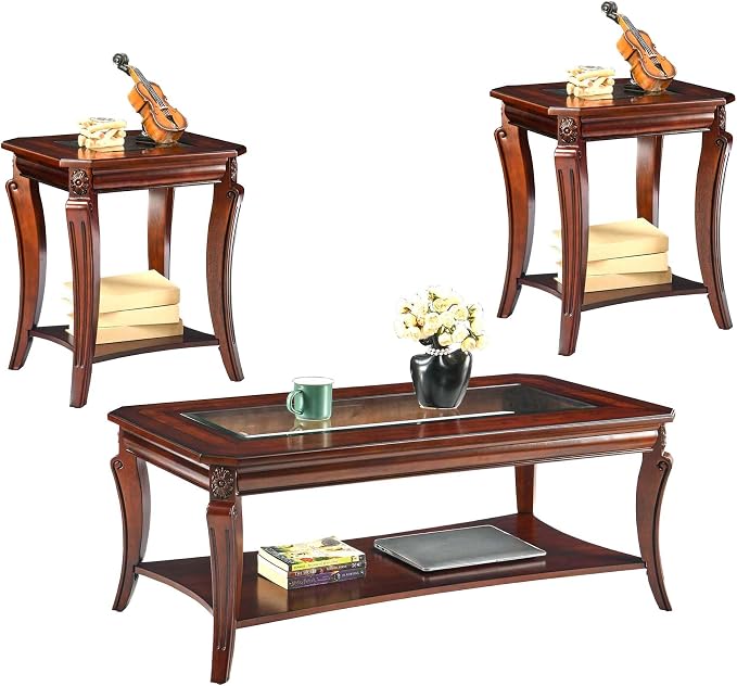 Living Room Tables Set of 3- One Coffee Table and Two End Table by MODERION-YourHomeSoulMate