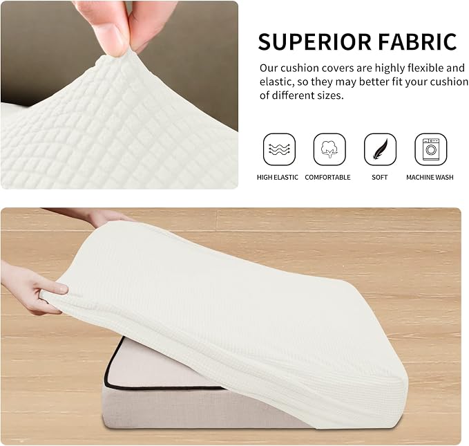Easy-Going Stretch Individual Loveseat Couch Cushion Cover Sofa Cushion - Image 5