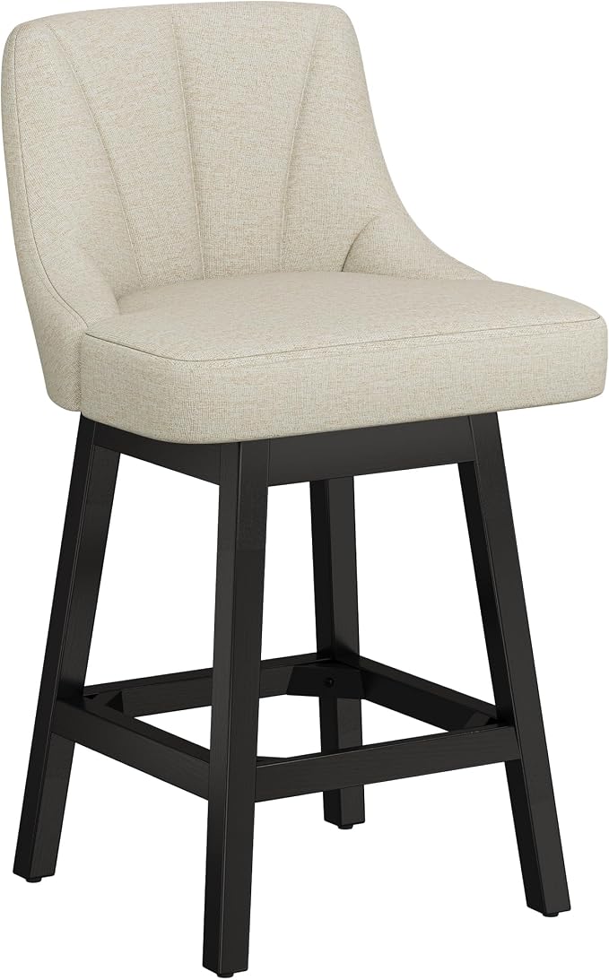 YaFiti Swivel Bar Stools Set of 2, 26 Inch Counter Height Bar Stools - Image 9