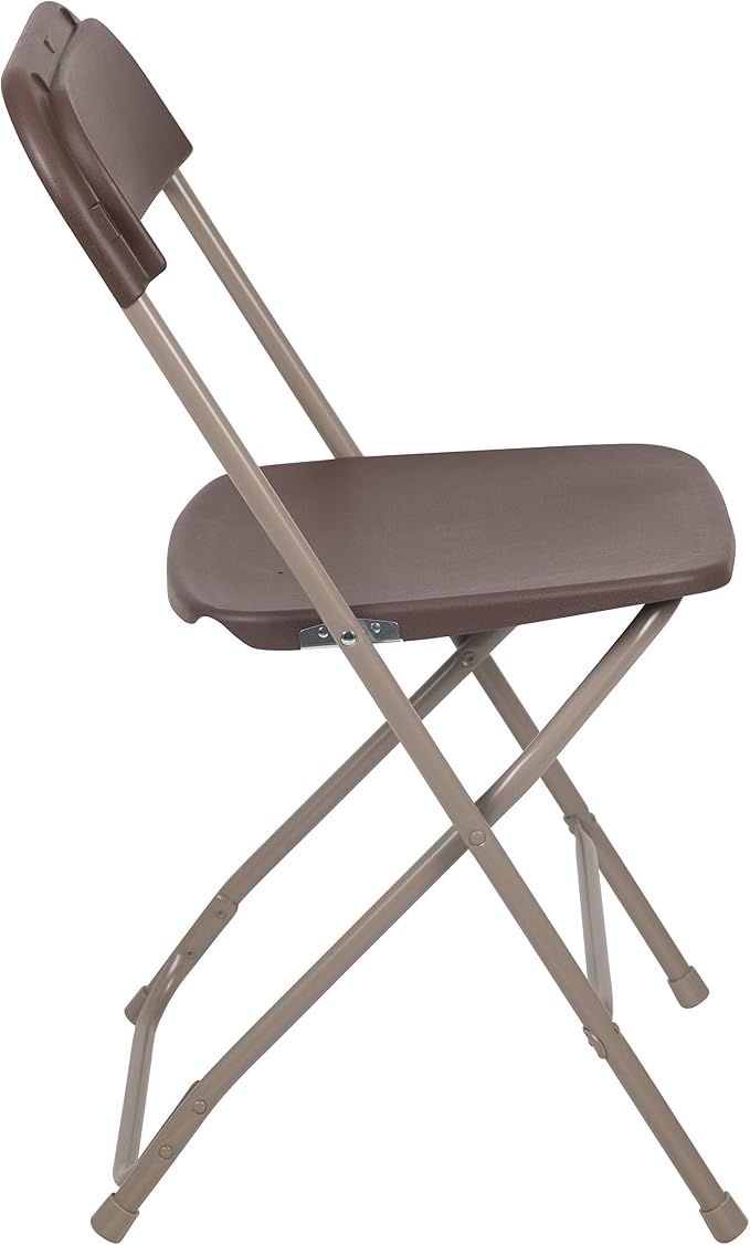 Flash Furniture Hercules Series Plastic Folding Chair Brown - Image 12
