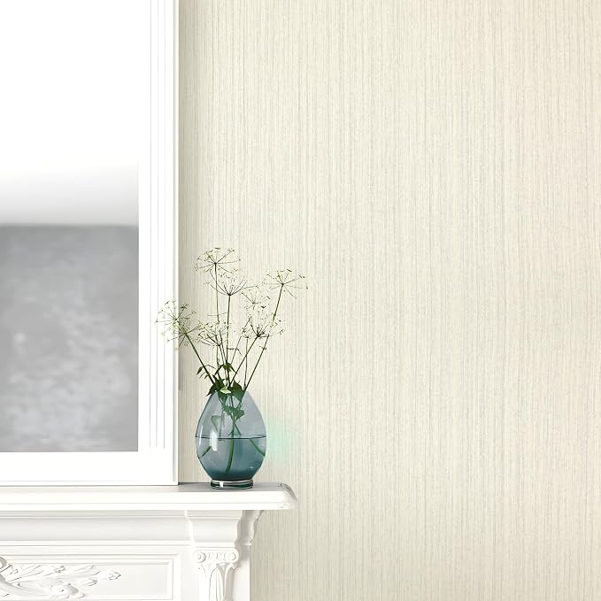 Grasscloth Peel and Stick Wallpaper Modern 15.7in x 118.1in Textured Linen - Image 7