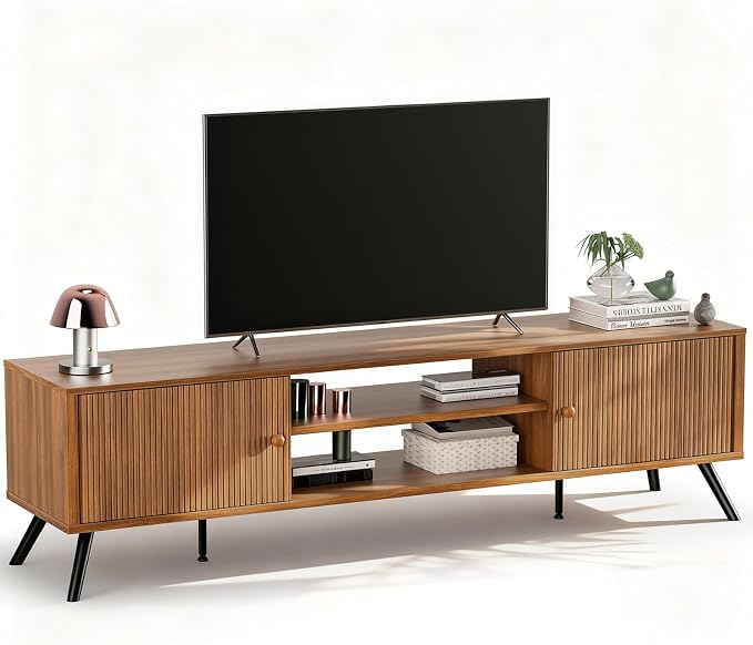 COMHOMA TV Stand for Living Room, Mid Century Modern Entertainment Center for by ComHoma