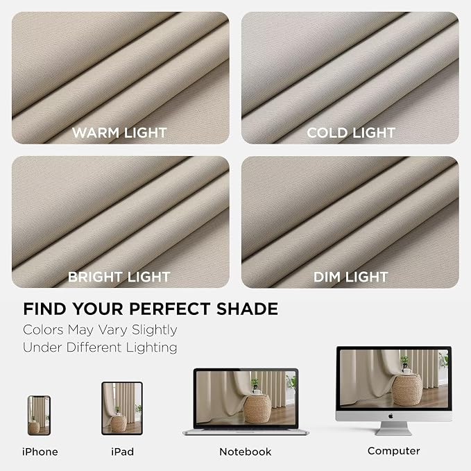 Joydeco Blackout Curtains 63 Inch Length 2 Panels Set, Thermal Insulated Long - Image 5