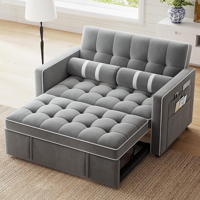 Marsail 3-in-1 Convertible Futon Sleeper Sofa Bed, Pull Out Couch - Image 2
