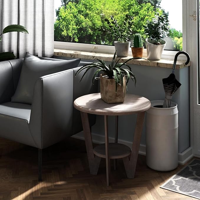 Set of 2 Rustic Farmhouse end Table - Image 9
