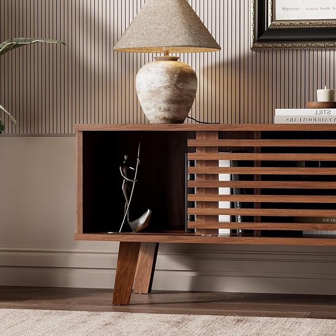Furniway Mid Century Living Room Table Set of 4, Coffee Table, TV Stand and 2 - Image 9