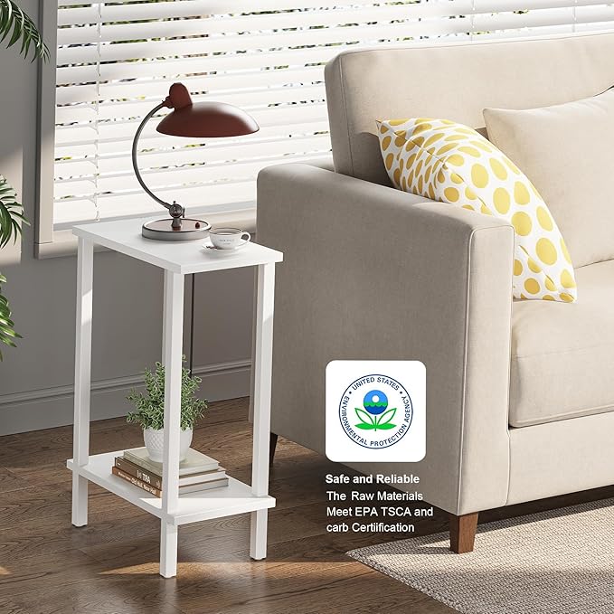 TUTOTAK Small Side Table, Narrow End Table, Skinny Sofa Table, Slim Nightstand - Image 4