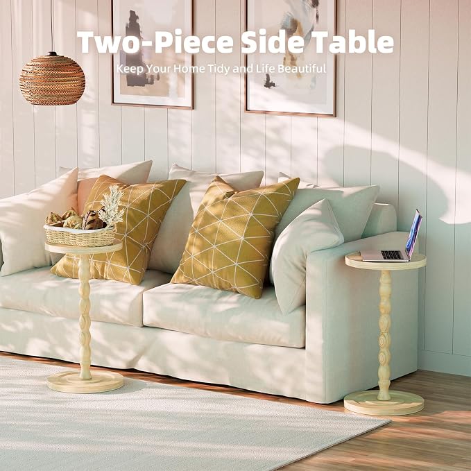 Simple Trending Round Side Table, Small Drink Table, Beside End Table - Image 9