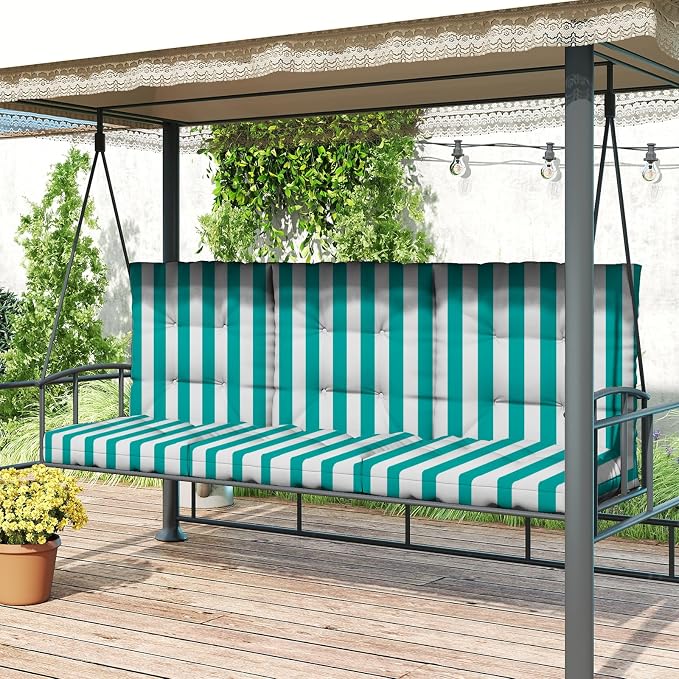 Outdoor Chair Cushion, High Back Soft Seat Pad, Indoor Outside Use, - Image 2