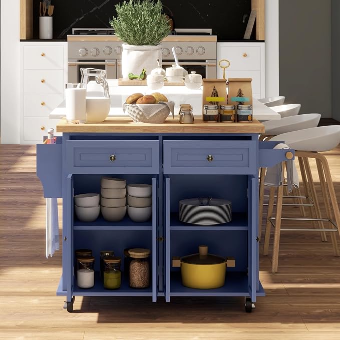 HOMCOM Kitchen Island Cart - Image 8